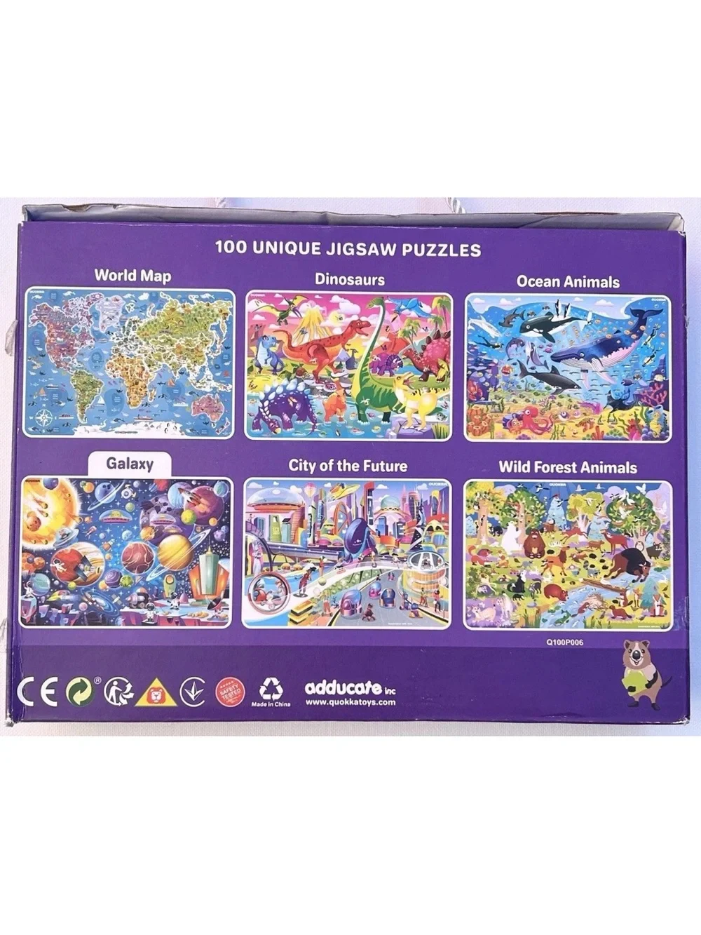 QUOKKA SET OF 2 Puzzles for Kids USA MAP & SOLAR SYSTEM 6+ Jigsaw Puzzles 100pc